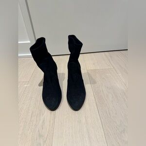 Stuart Weitzman Black Suede Booties